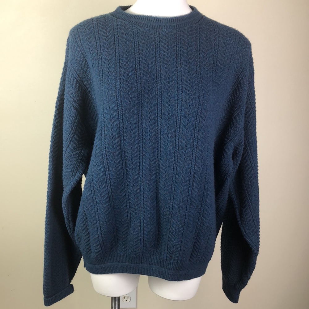 Vintage Bill Blass Knit Sweater Crewneck Navy